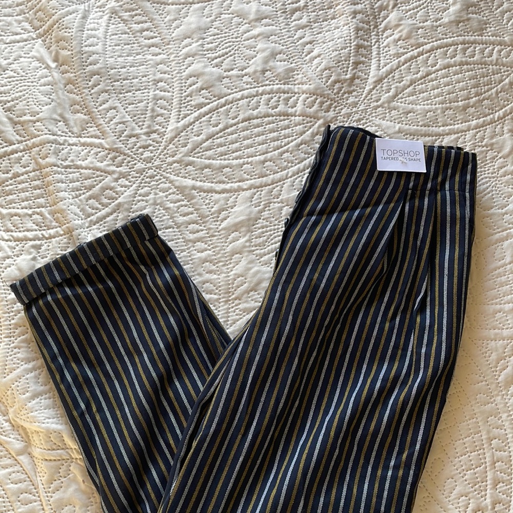 High Rise Tapered Ankle Pants